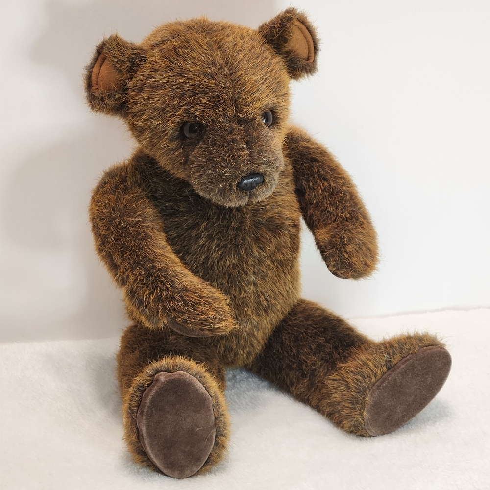 🩵Vintage Little Folk Brown Bear Made In England 1982 G. McBride Tiverton, Devon